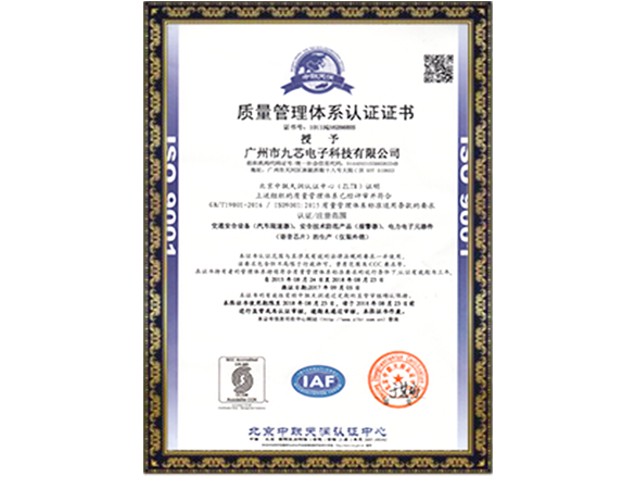 ISO9001質量管理體系認證（中文版）